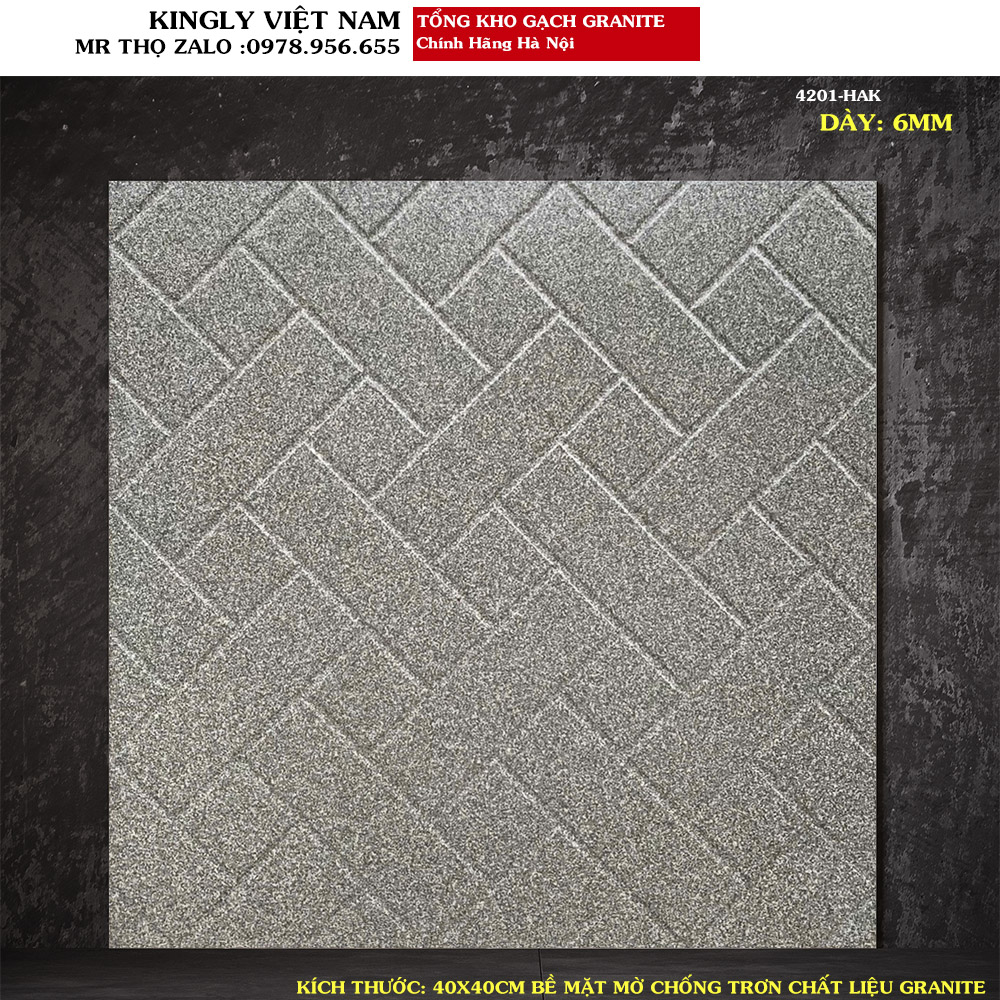 Gạch lát sân Granite Đồng chất 40x40 4201 Loại 1